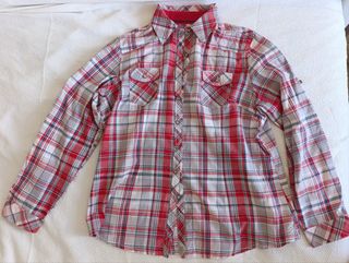 Camisa Kelrebec cuadros roja-gris-blanca