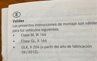 Barras techo Mercedes ML/GL