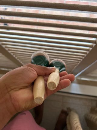 Maracas de madera pintadas a mano