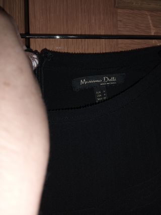 Falda plisada Massimo Dutti negra