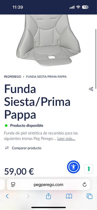 Funda Peg Perego - Trona Beige