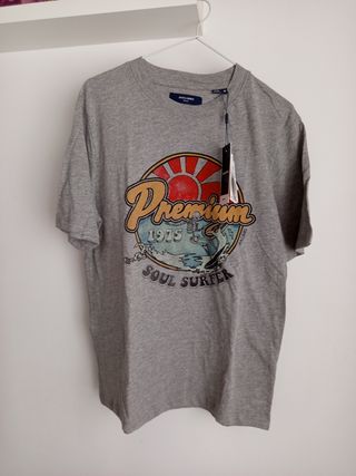 Camiseta Jack&Jones gris - Talla M