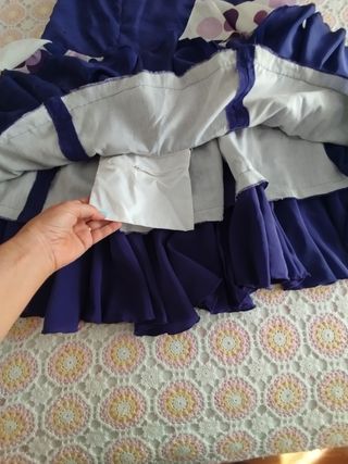 Traje Flamenca  - morado, blanco