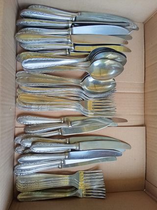 Servito posate acciaio inox lavorate