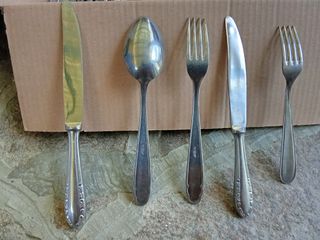 Servito posate acciaio inox lavorate