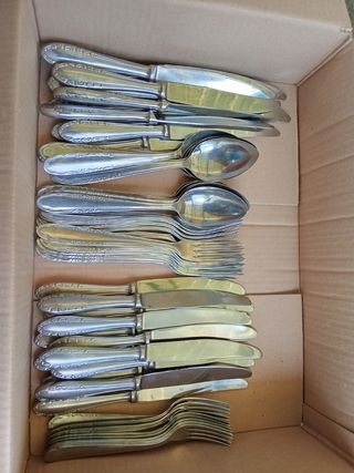 Servito posate acciaio inox lavorate
