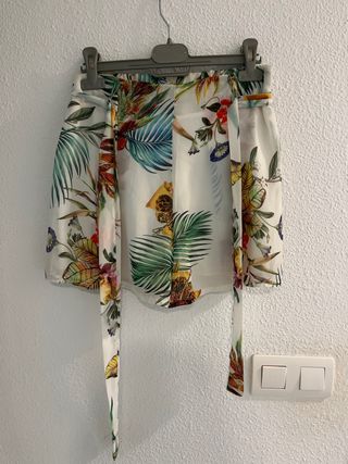 Shorts estampados florales - Blanco