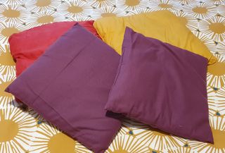 Cojines decorativos (4) - Rojo, Morado, Amarillo
