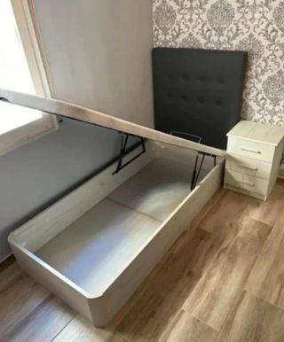 Canapé abatible blanco - madera