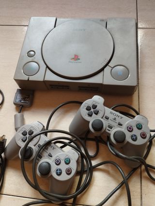 PS1 (PlayStation 1) Gris - 2 mandos