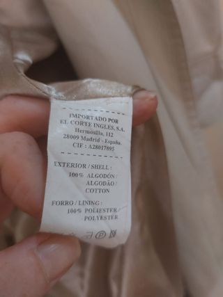 Gabardina beige Studio Classics talla 44
