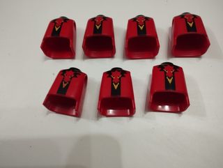 Playmobil lote torsos dragón rojo.