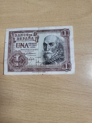 Billete 1 Peseta España 1953