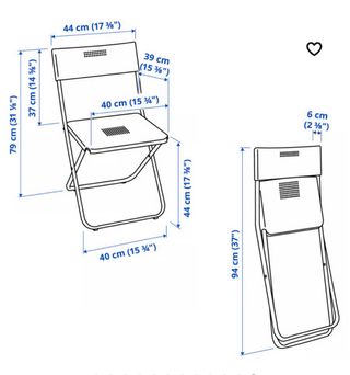 Sillas plegables Ikea - Blancas