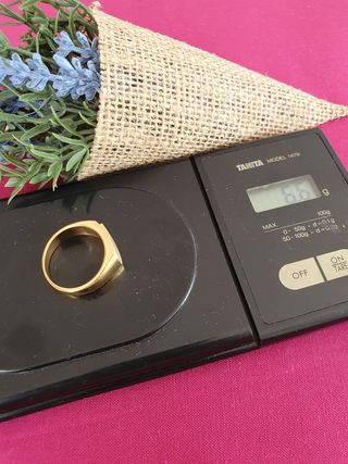 Anillo caballero oro 18kl.