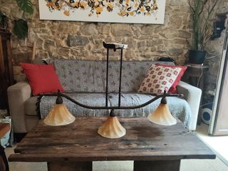 Lampara techo 3 luces vintage