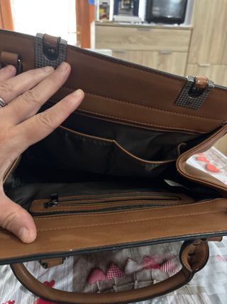 Borsa a mano marrone