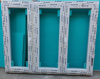 Ventanas PVC blanco - 2 unidades