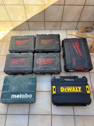 7 Maletines herramientas Milwaukee-Dewalt-Metabo
