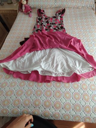 Traje Flamenco Rosa y Marrón