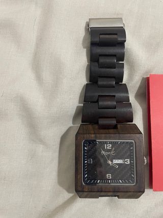Reloj Unode50 madera + pendientes