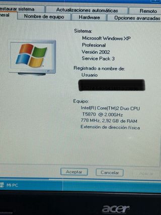 Portátil Acer TravelMate 5730