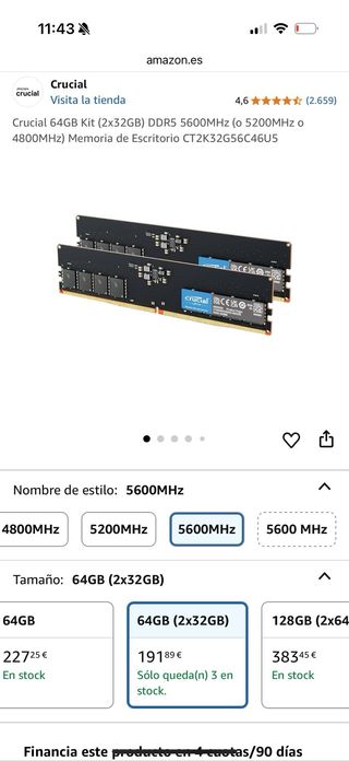 RAM Crucial 64GB DDR5-5600