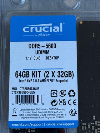 RAM Crucial 64GB DDR5-5600