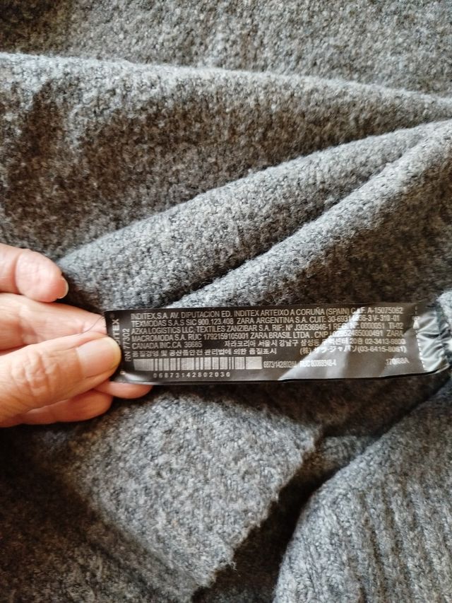 Jersey gris-dorado talla M