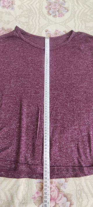 Camiseta elástica granate manga larga