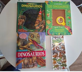 Pack 4 libros infantiles sobre dinosaurios