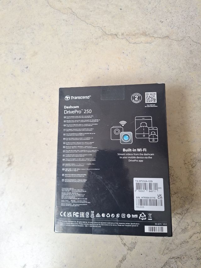 Cámara Transcend DrivePro 250 GPS