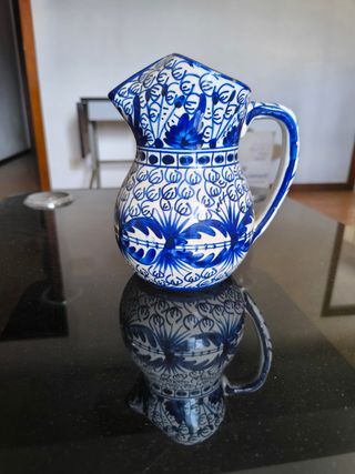 Jarrón porcelana azul y blanco