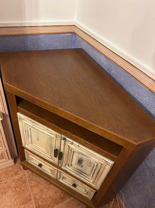 Mueble rinconero madera estilo vintage