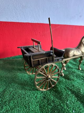 Carreta caballo bronce