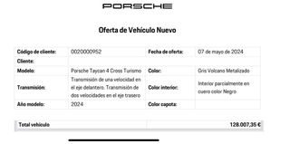 Porsche Taycan 4  crosss 2024