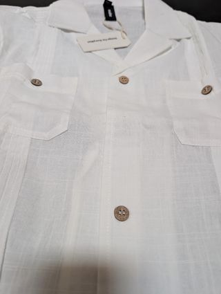 Camisa Lino Blanca Talla S