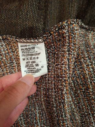 Chaqueta tweed marrón-negra