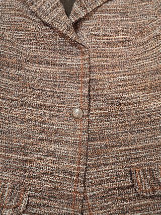 Chaqueta tweed marrón-negra