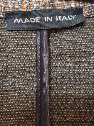 Chaqueta tweed marrón-negra