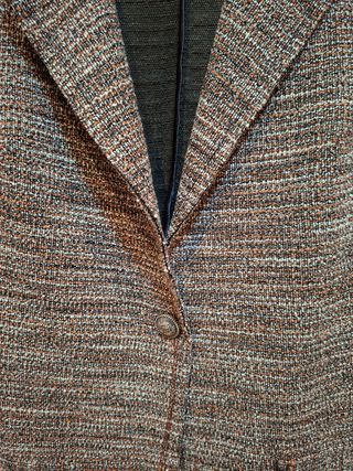Chaqueta tweed marrón-negra