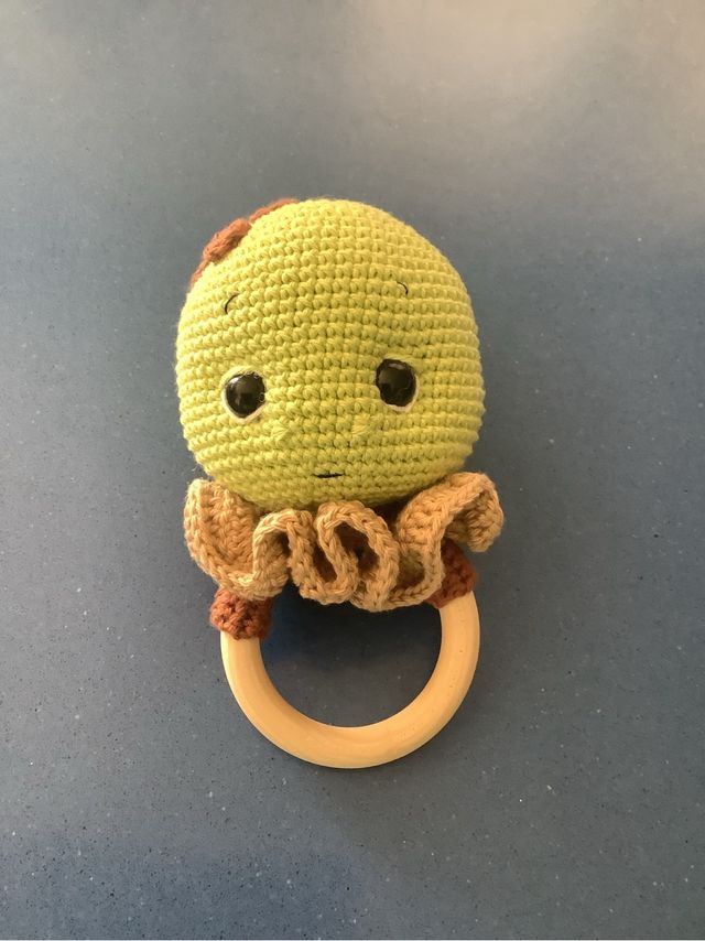 Manta de apego tejida a mano