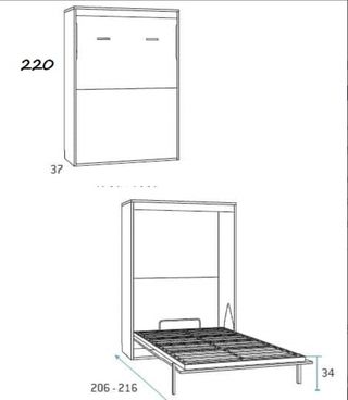 CAMA ABATIBLE MATRIMONIO RIMOBEL
