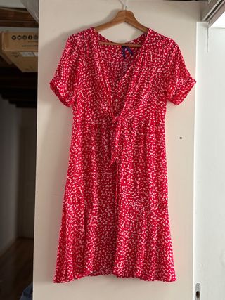 Vestido premamá rojo flores - Talla 36