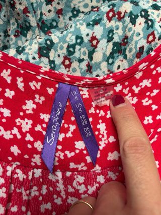 Vestido premamá rojo flores - Talla 36