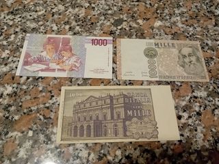 3 Banconote Lire 1000 - Diverse Epoche