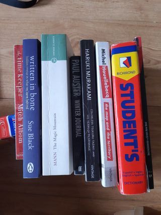 Varios libros en francés y inglés 