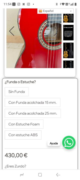 Guitarra flamenca autoamplificada 