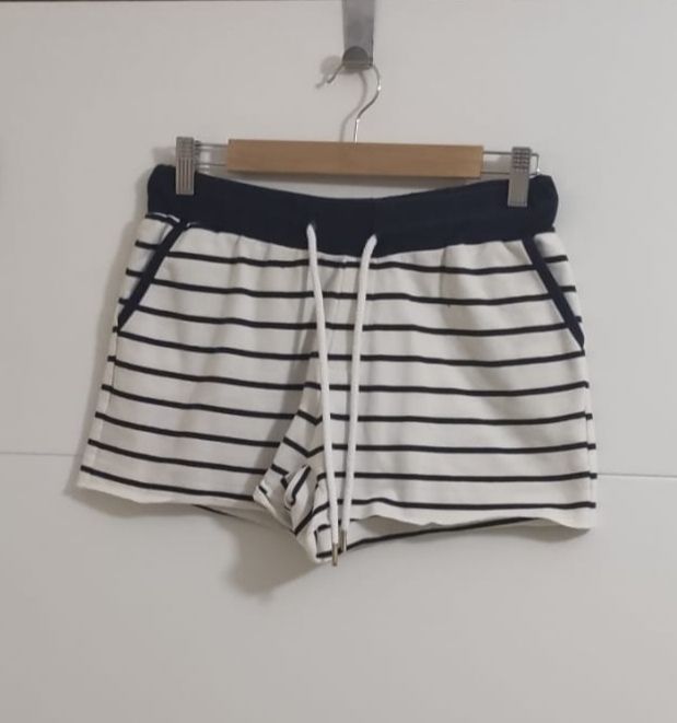 Shorts rayas blanco-azul talla M (38) Atmosphere