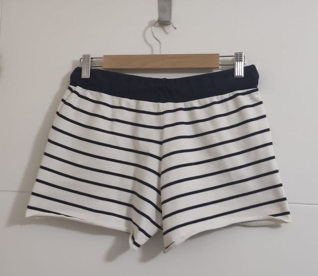 Shorts rayas blanco-azul talla M (38) Atmosphere